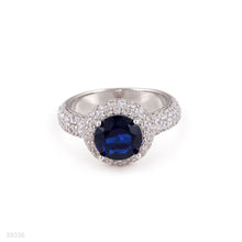 ring zircon solit pave bezel lux-silver-blue