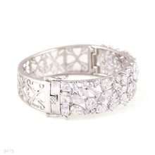 exquisite shimmering thick silver bracelet