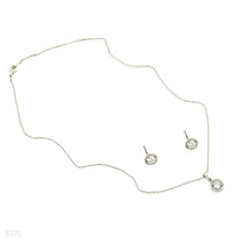 delicate solitaire pendant set