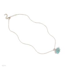 graceful swan pendant silver-turquoise