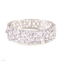 exquisite shimmering thick silver bracelet