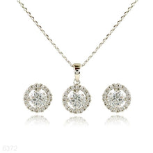 delicate solitaire pendant set