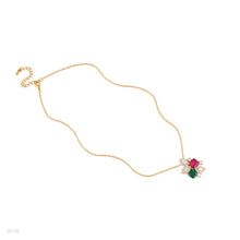 pendant 2 color flower lux zc-gold-green-red
