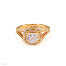 ring square elegant zircon lux-gold-clear