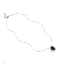 pendant 3a zircon fine oval lux-silver-blue