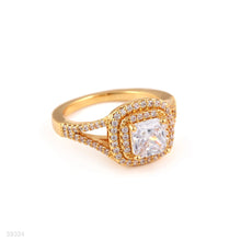 ring square elegant zircon lux-gold-clear